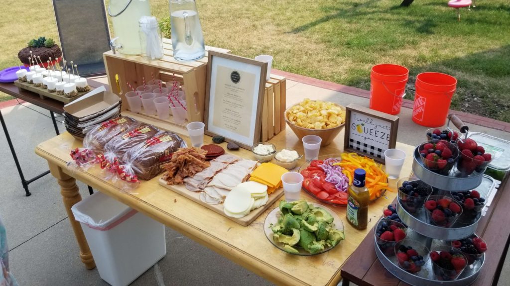 Picnic themed birthday party food