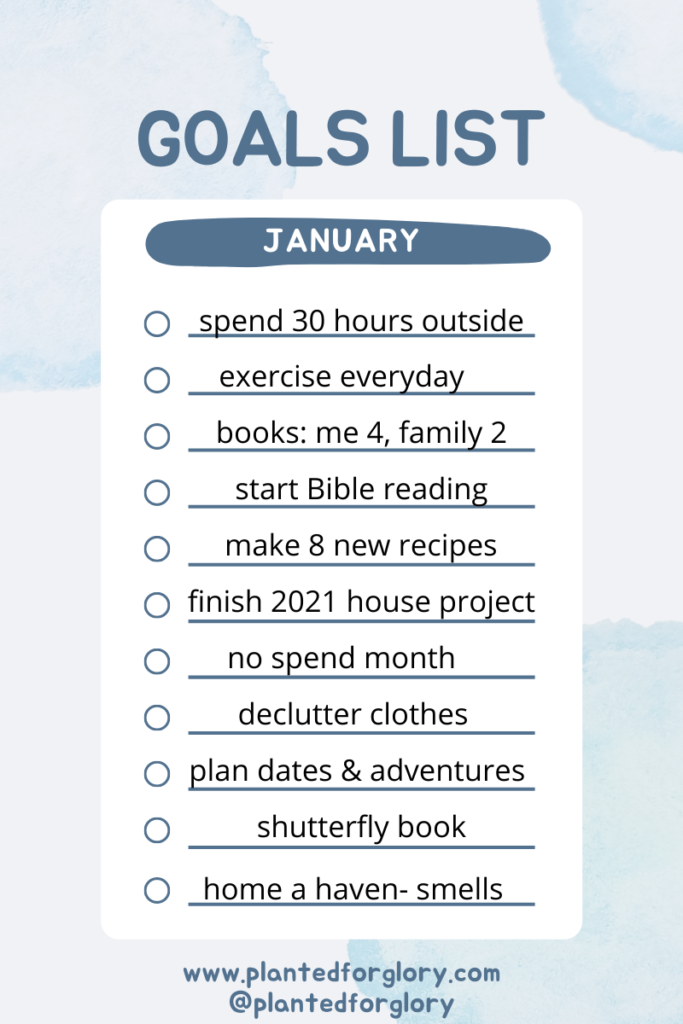 New Year's goals
New Year's resolutions 