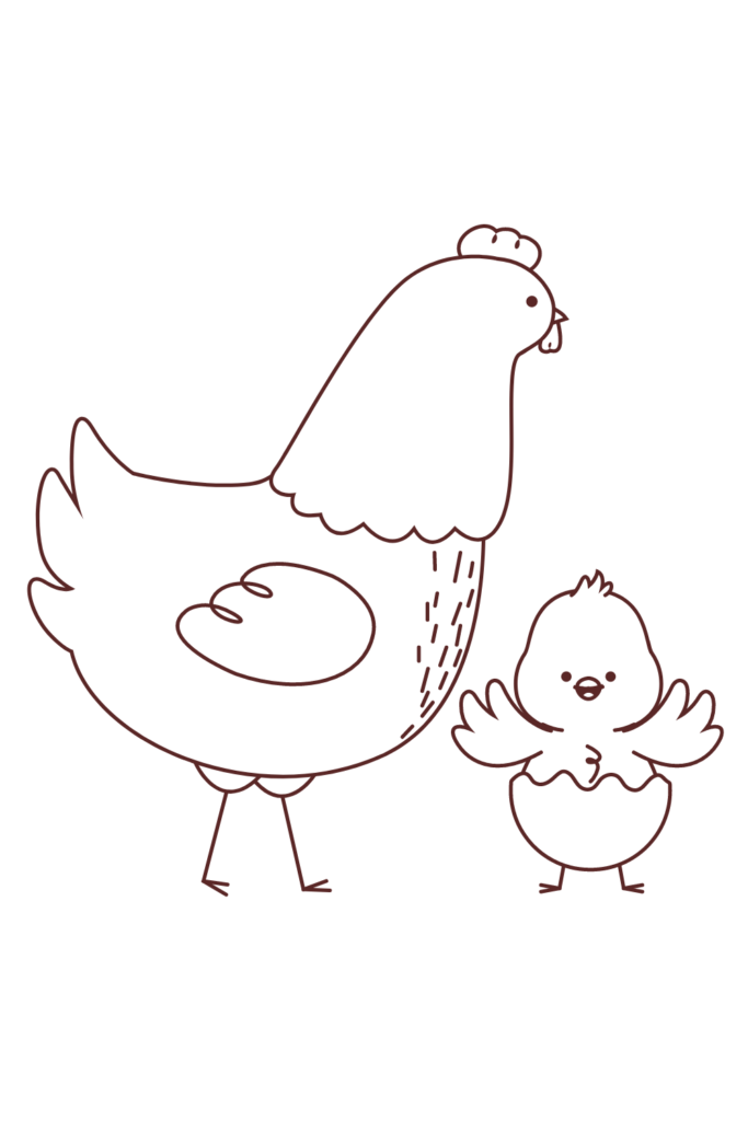 chicken coloring page