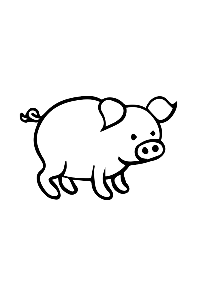 pig coloring page